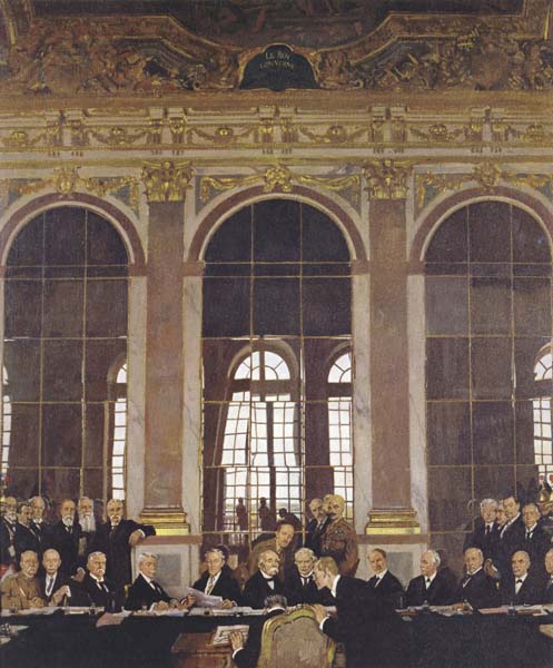 Sir William Orpen The Signing of Peace in the Hall of Mirrors,Versailles